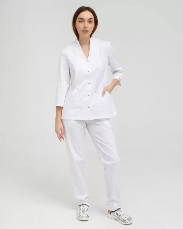 Медичний костюм жіночий Елізабет колір білий