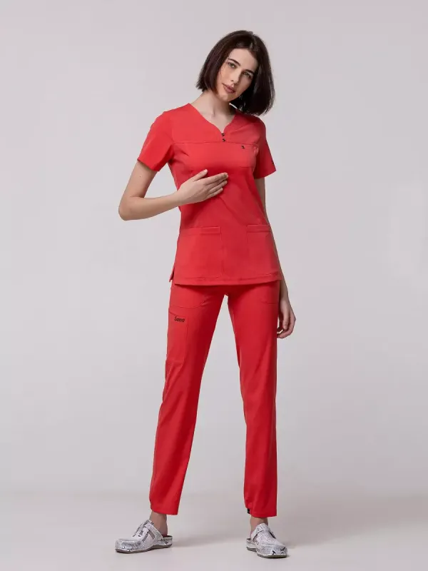 Тоні  Медичний Костюм колір Кораловий 6415