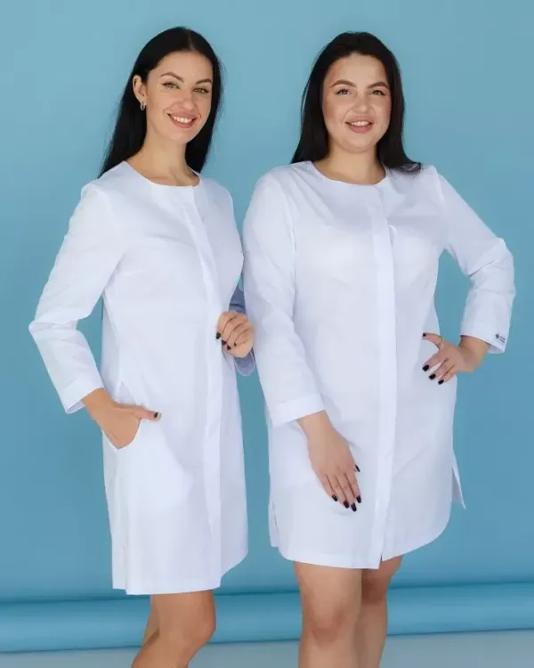 Медичний халат жіночий Жаклін колір білий