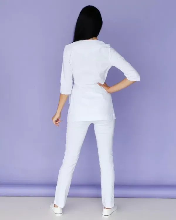 Медичний костюм жіночий Шанхай колір білий