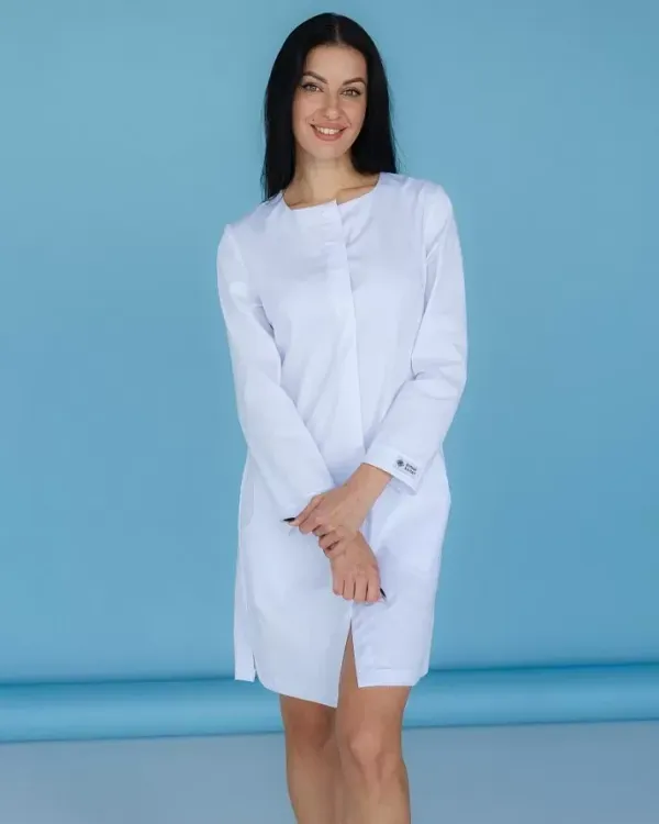 Медичний халат жіночий Жаклін колір білий