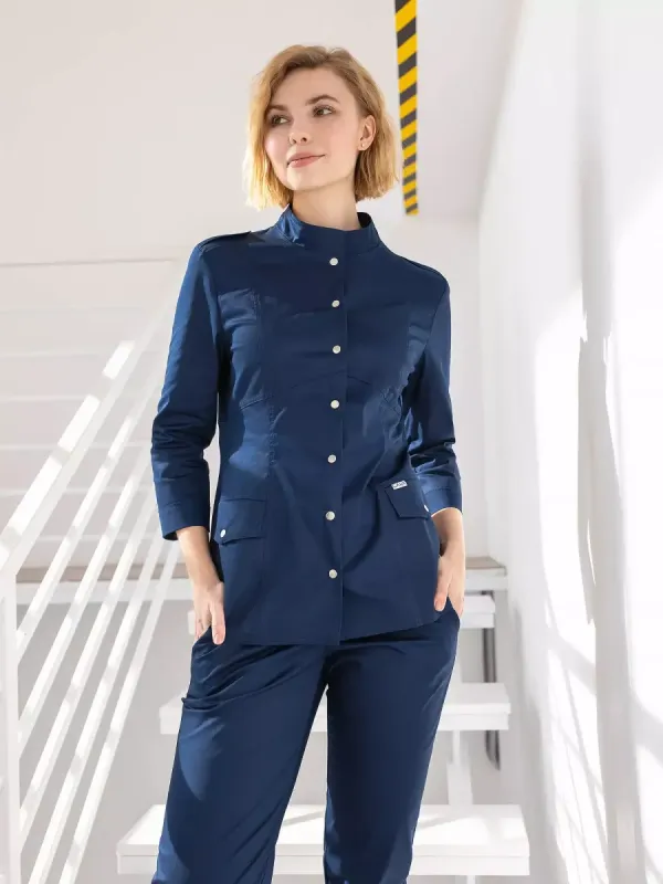 Ясмін  Медичний Костюм колір темнол синій