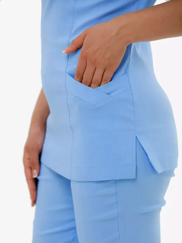 Жіночий Медичний Костюм Ластик колір небо