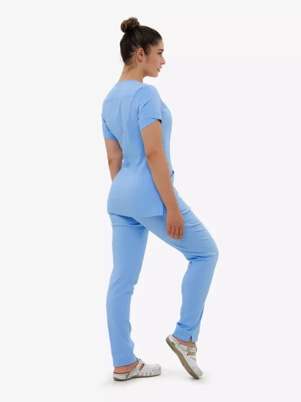 Жіночий Медичний Костюм Ластик колір небо