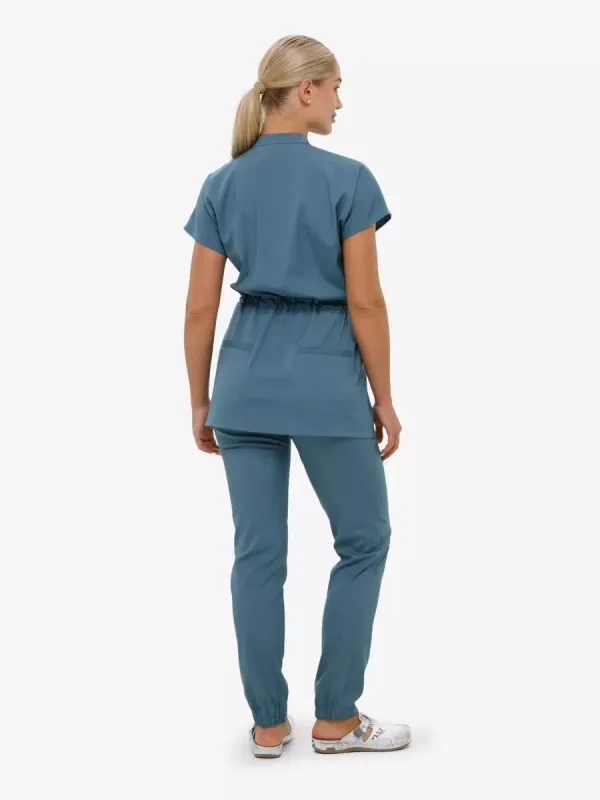 Ода Жіночий Медичний Костюм колір ніагара