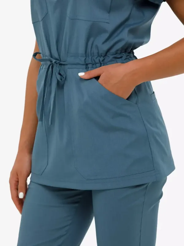 Ода Жіночий Медичний Костюм колір ніагара