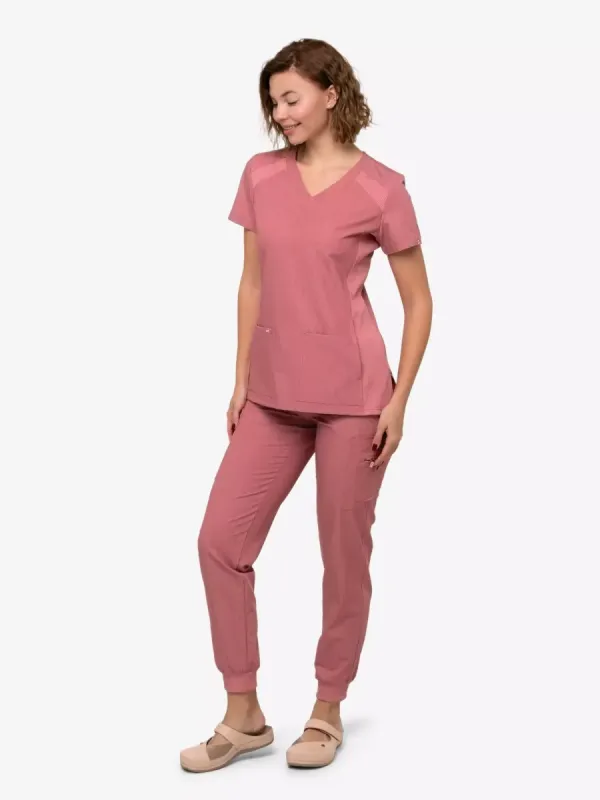 Шеллі  Медичний Костюм колір коралова пудра