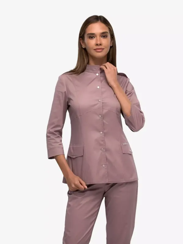 Ясмін  Медичний Костюм колір пепельна троянда