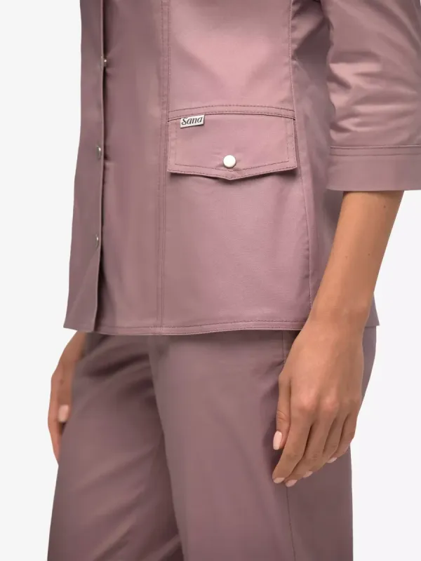 Ясмін  Медичний Костюм колір пепельна троянда